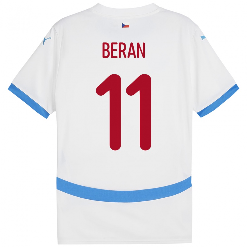 Niño Camiseta Chequia Stepan Beran #11 Blanco 2ª Equipación 24-26 La Camisa México