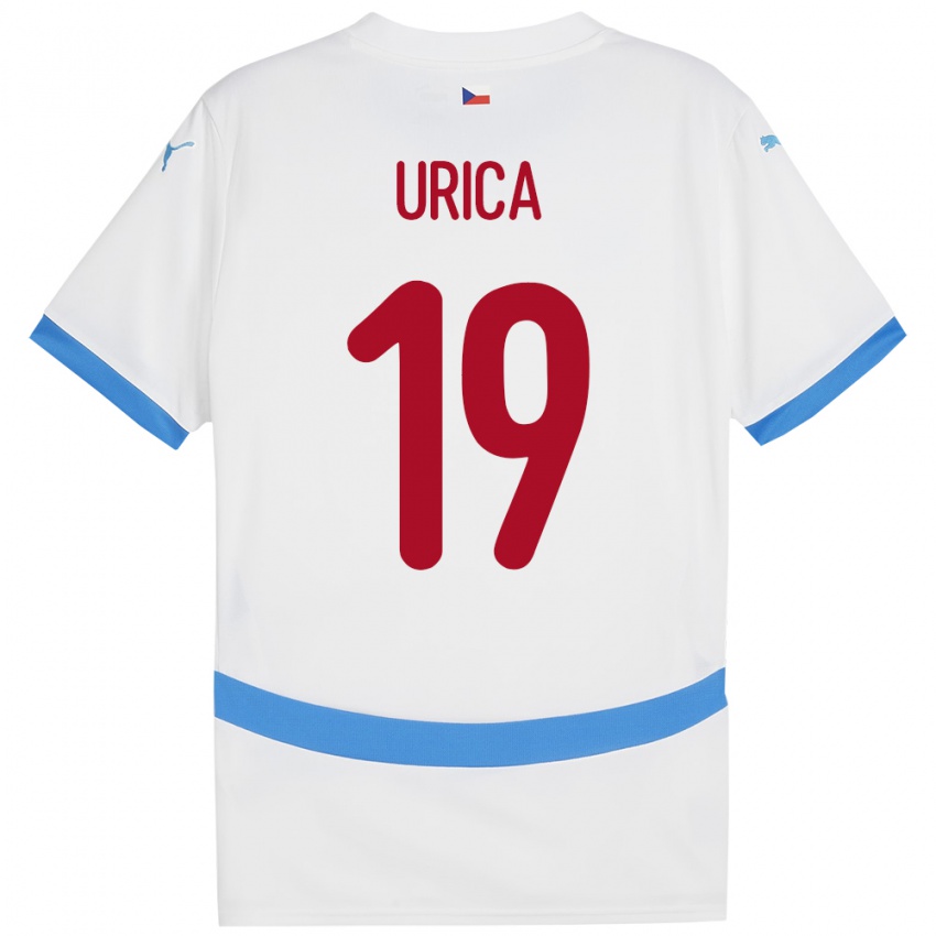 Niño Camiseta Chequia Filip Urica #19 Blanco 2ª Equipación 24-26 La Camisa México