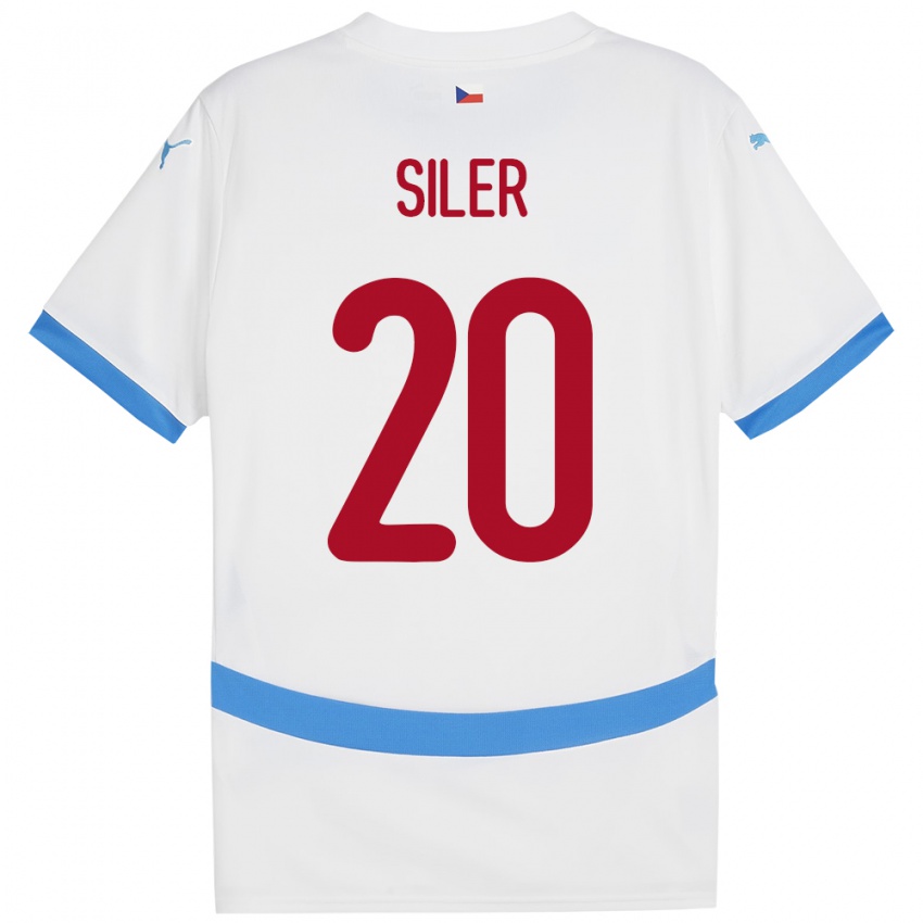 Niño Camiseta Chequia Radek Siler #20 Blanco 2ª Equipación 24-26 La Camisa México