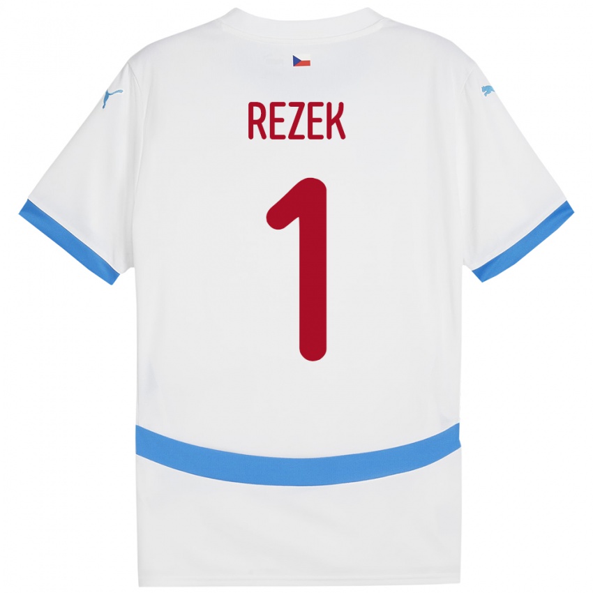 Niño Camiseta Chequia Adam Rezek #1 Blanco 2ª Equipación 24-26 La Camisa México