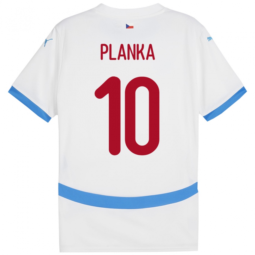 Niño Camiseta Chequia David Planka #10 Blanco 2ª Equipación 24-26 La Camisa México