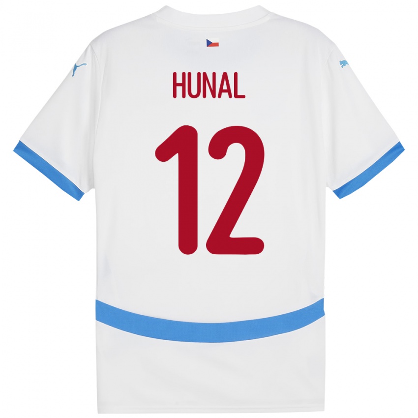 Niño Camiseta Chequia Eric Hunal #12 Blanco 2ª Equipación 24-26 La Camisa México