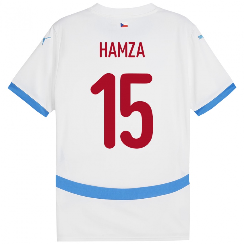 Niño Camiseta Chequia Jiri Hamza #15 Blanco 2ª Equipación 24-26 La Camisa México