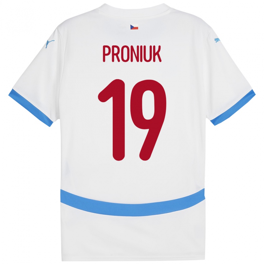 Niño Camiseta Chequia Adam Proniuk #19 Blanco 2ª Equipación 24-26 La Camisa México