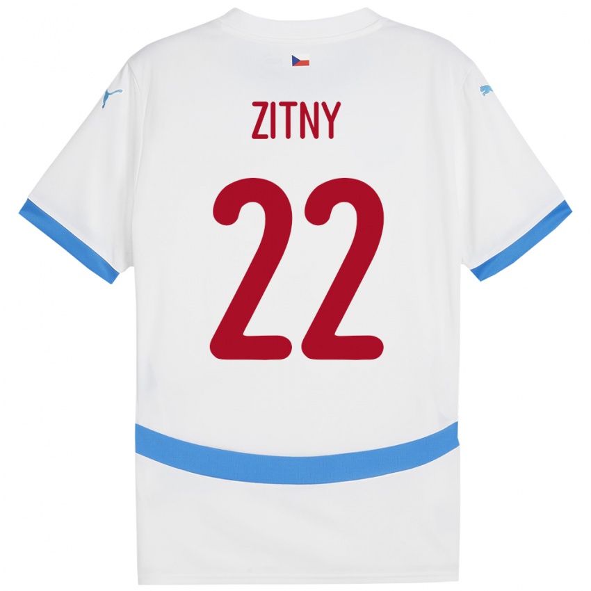 Niño Camiseta Chequia Matej Zitny #22 Blanco 2ª Equipación 24-26 La Camisa México