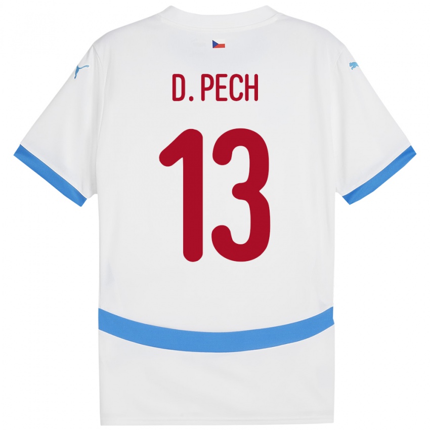 Niño Camiseta Chequia Dominik Pech #13 Blanco 2ª Equipación 24-26 La Camisa México