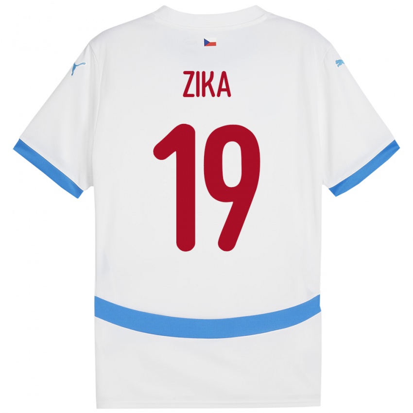 Niño Camiseta Chequia Petr Zika #19 Blanco 2ª Equipación 24-26 La Camisa México