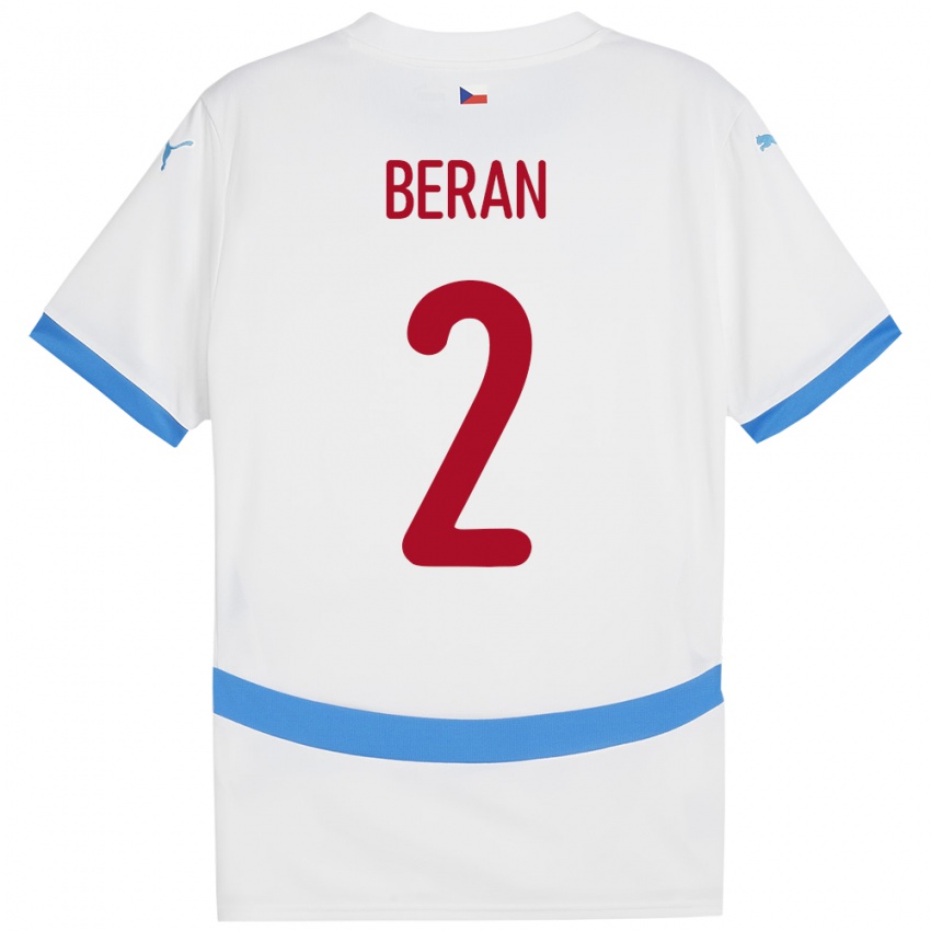 Niño Camiseta Chequia Stepan Beran #2 Blanco 2ª Equipación 24-26 La Camisa México