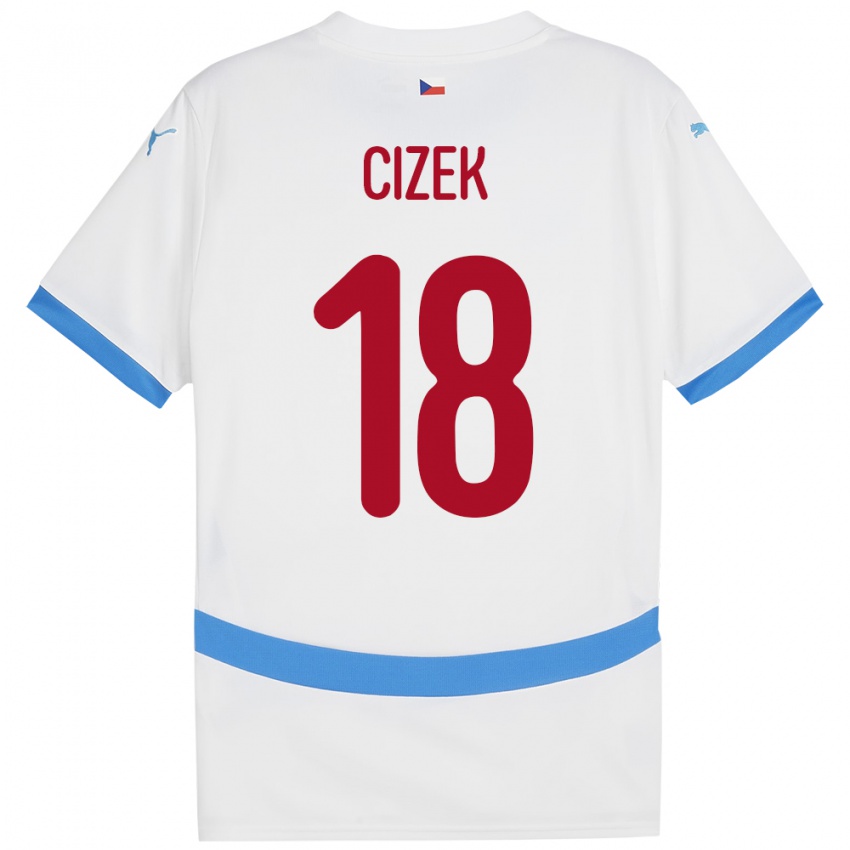 Niño Camiseta Chequia Krystof Cizek #18 Blanco 2ª Equipación 24-26 La Camisa México