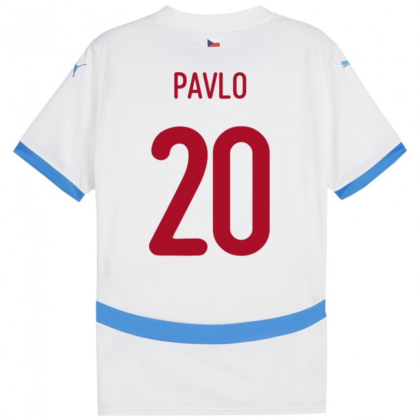 Niño Camiseta Chequia Simon Pavlo #20 Blanco 2ª Equipación 24-26 La Camisa México