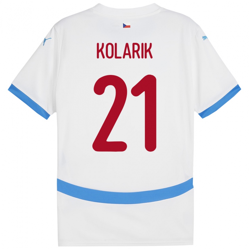 Niño Camiseta Chequia Josef Kolarik #21 Blanco 2ª Equipación 24-26 La Camisa México