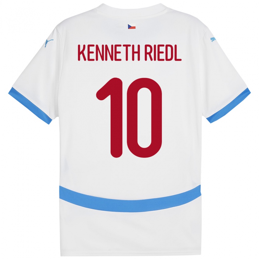 Niño Camiseta Chequia Victor Kenneth Riedl #10 Blanco 2ª Equipación 24-26 La Camisa México