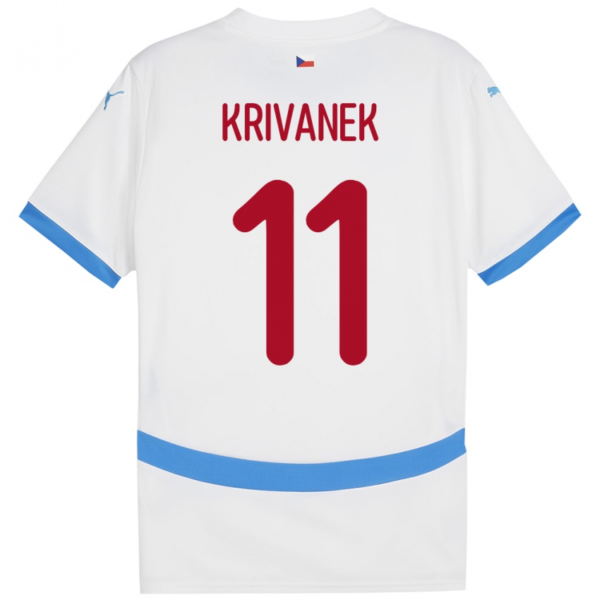 Niño Camiseta Chequia Jan Krivanek #11 Blanco 2ª Equipación 24-26 La Camisa México