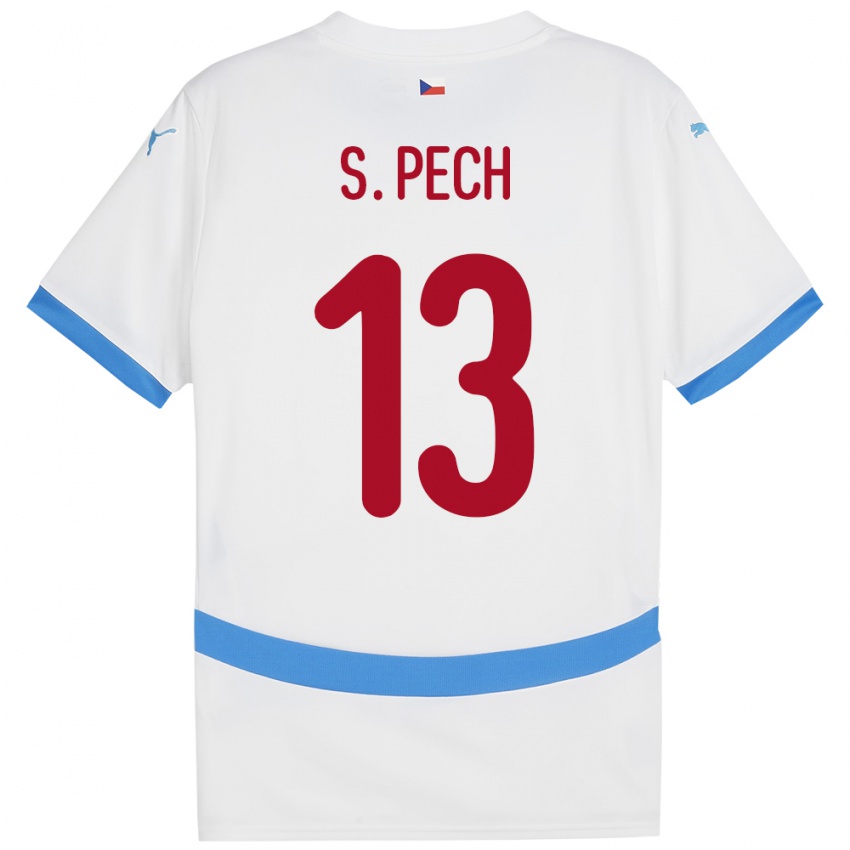 Niño Camiseta Chequia Sebastian Pech #13 Blanco 2ª Equipación 24-26 La Camisa México