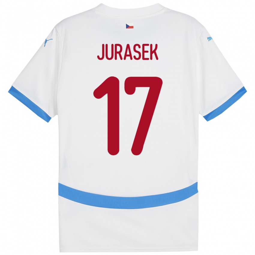 Niño Camiseta Chequia Patrik Jurasek #17 Blanco 2ª Equipación 24-26 La Camisa México