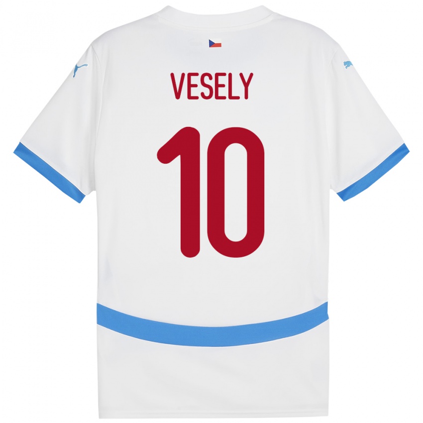 Niño Camiseta Chequia David Vesely #10 Blanco 2ª Equipación 24-26 La Camisa México