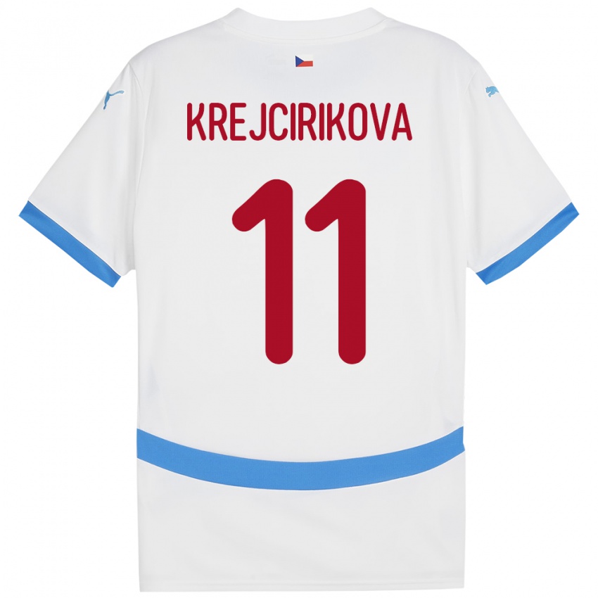 Niño Camiseta Chequia Tereza Krejčiříková #11 Blanco 2ª Equipación 24-26 La Camisa México