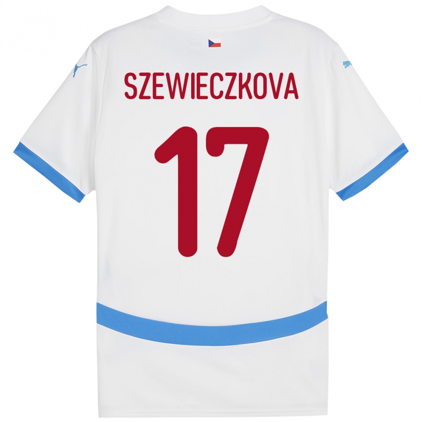 Niño Camiseta Chequia Tereza Szewieczková #17 Blanco 2ª Equipación 24-26 La Camisa México