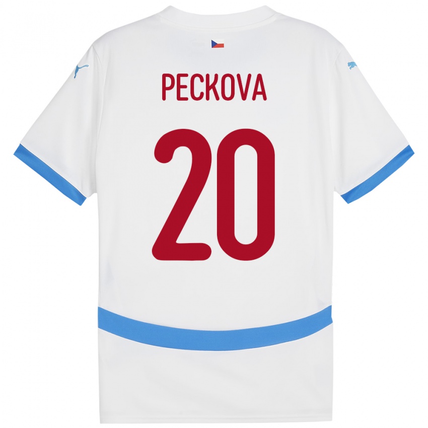 Niño Camiseta Chequia Alena Pěčková #20 Blanco 2ª Equipación 24-26 La Camisa México