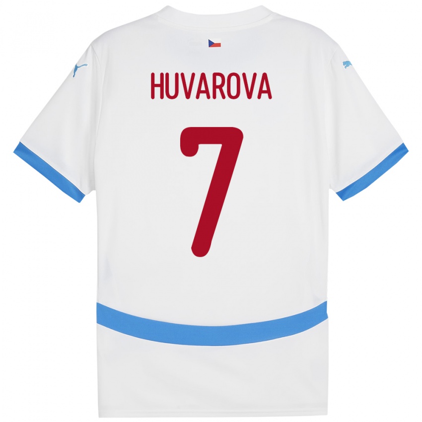 Niño Camiseta Chequia Dominika Huvarová #7 Blanco 2ª Equipación 24-26 La Camisa México