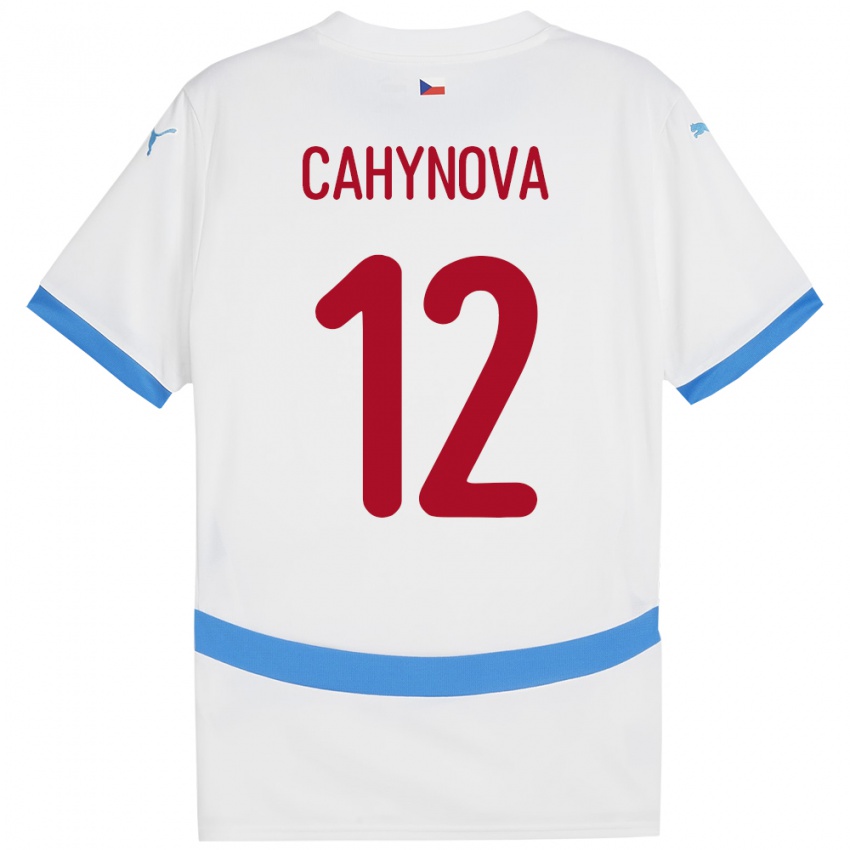 Niño Camiseta Chequia Klára Cahynová #12 Blanco 2ª Equipación 24-26 La Camisa México