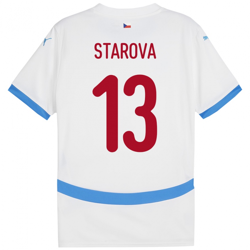 Niño Camiseta Chequia Antonie Stárová #13 Blanco 2ª Equipación 24-26 La Camisa México