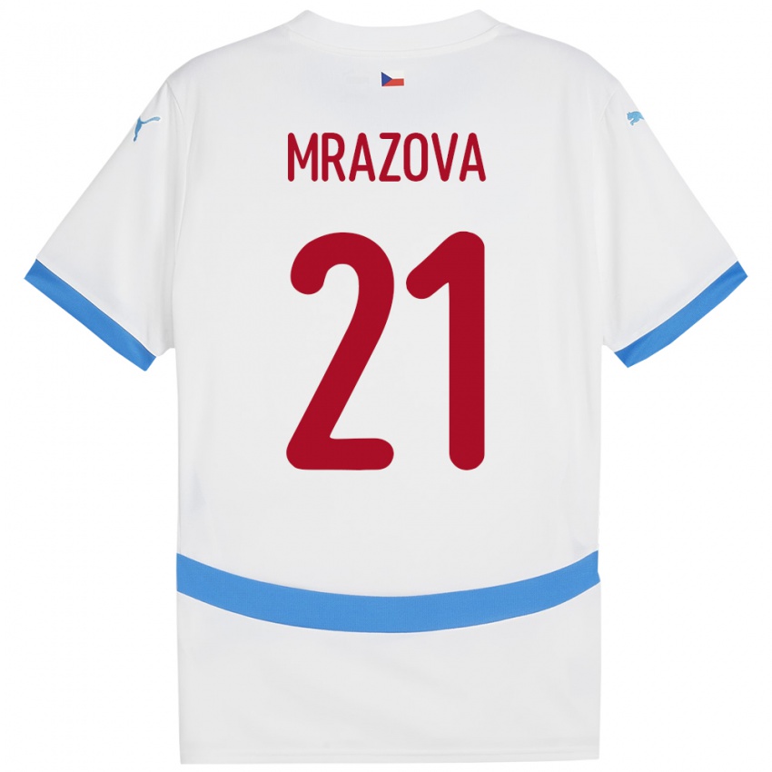 Niño Camiseta Chequia Miroslava Mrázová #21 Blanco 2ª Equipación 24-26 La Camisa México