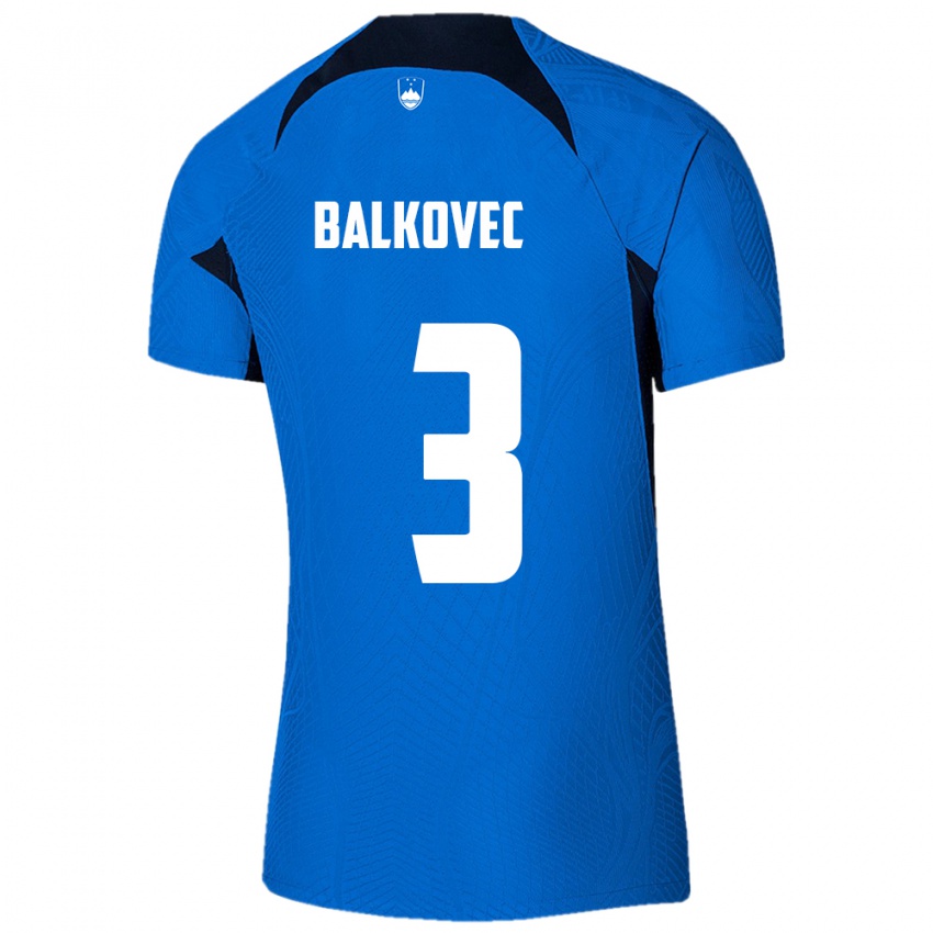 Niño Camiseta Eslovenia Jure Balkovec #3 Azul 2ª Equipación 24-26 La Camisa México