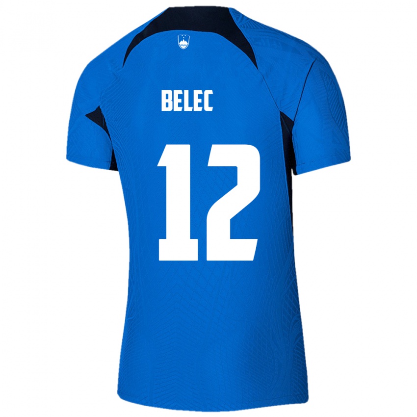 Niño Camiseta Eslovenia Vid Belec #12 Azul 2ª Equipación 24-26 La Camisa México