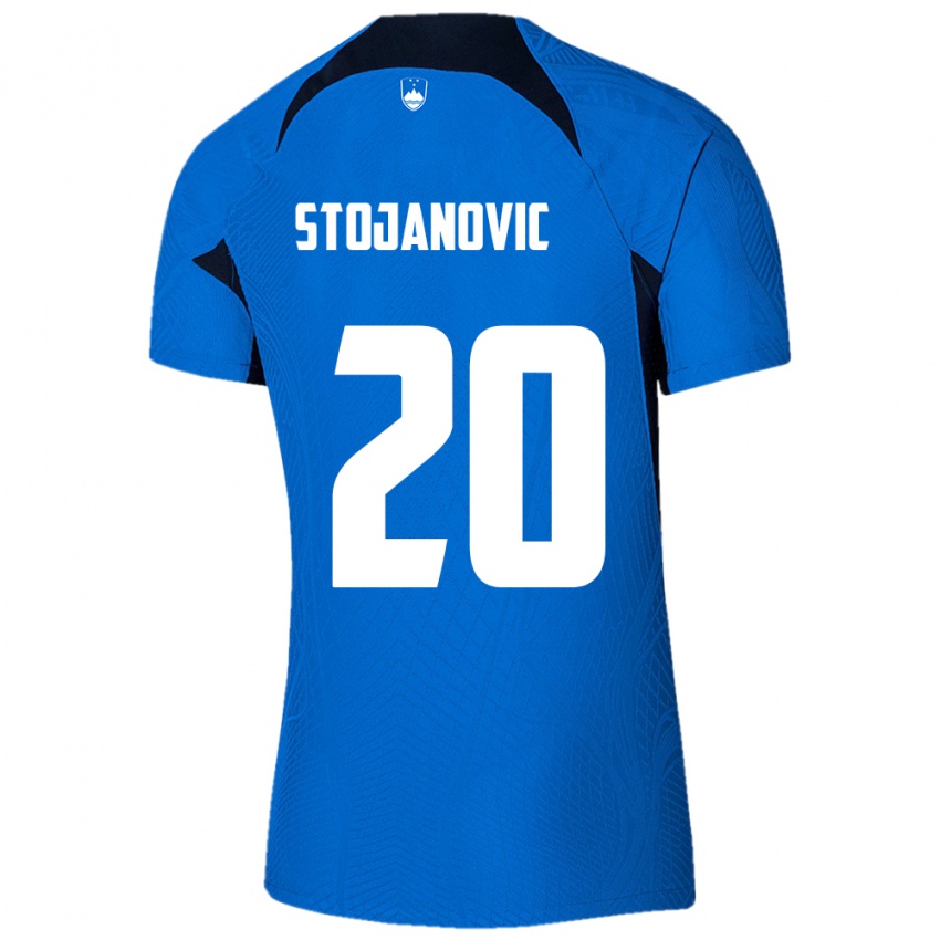 Niño Camiseta Eslovenia Petar Stojanović #20 Azul 2ª Equipación 24-26 La Camisa México