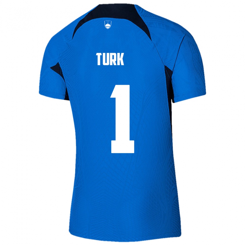 Niño Camiseta Eslovenia Martin Turk #1 Azul 2ª Equipación 24-26 La Camisa México