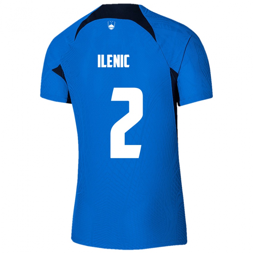 Niño Camiseta Eslovenia Mitja Ilenic #2 Azul 2ª Equipación 24-26 La Camisa México