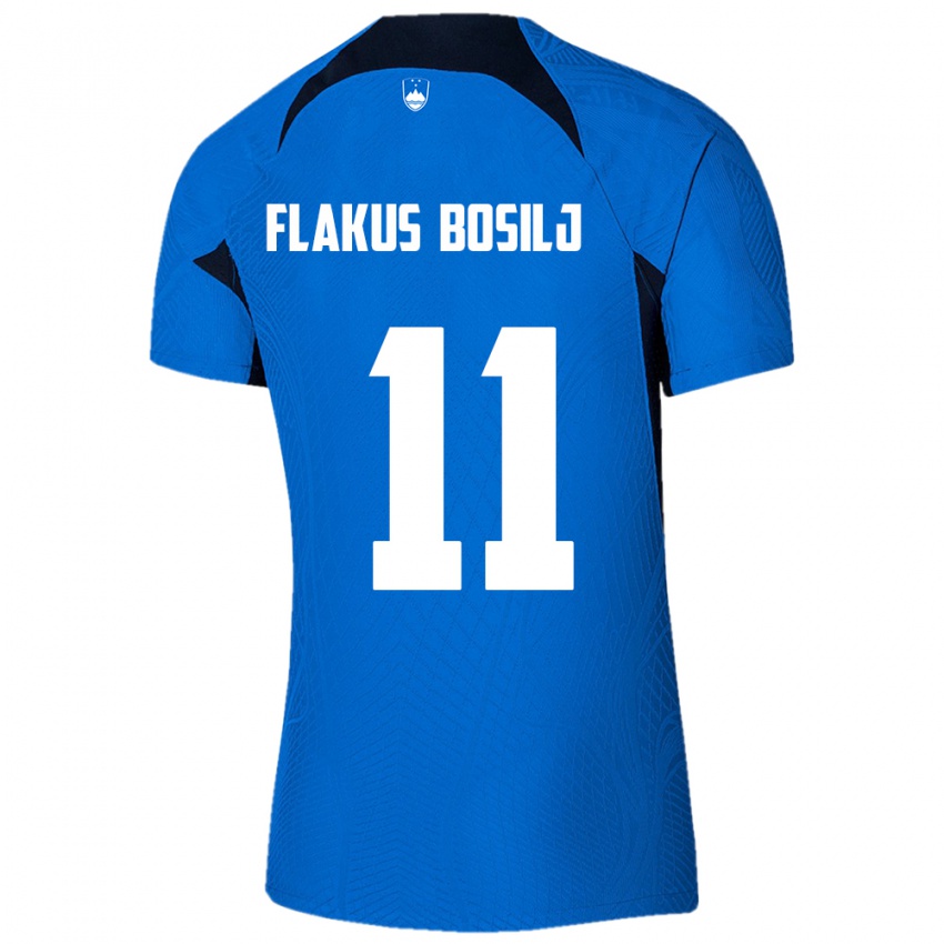 Niño Camiseta Eslovenia David Flakus Bosilj #11 Azul 2ª Equipación 24-26 La Camisa México