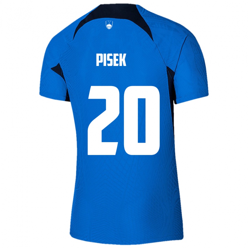 Niño Camiseta Eslovenia Jost Pisek #20 Azul 2ª Equipación 24-26 La Camisa México