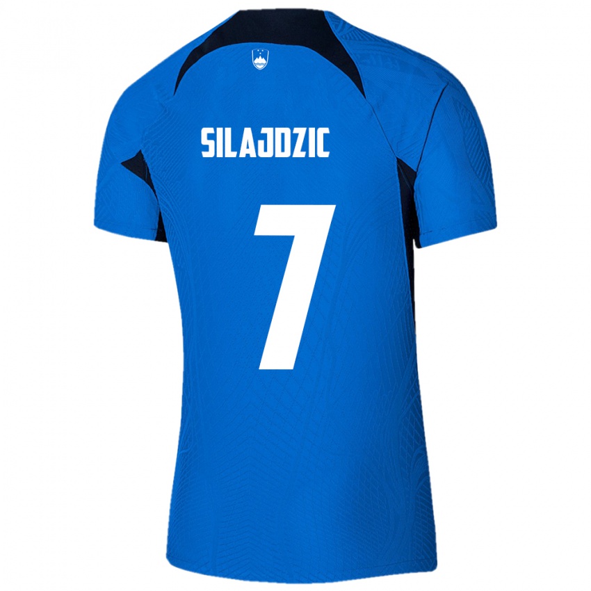 Niño Camiseta Eslovenia Riad Silajdzic #7 Azul 2ª Equipación 24-26 La Camisa México