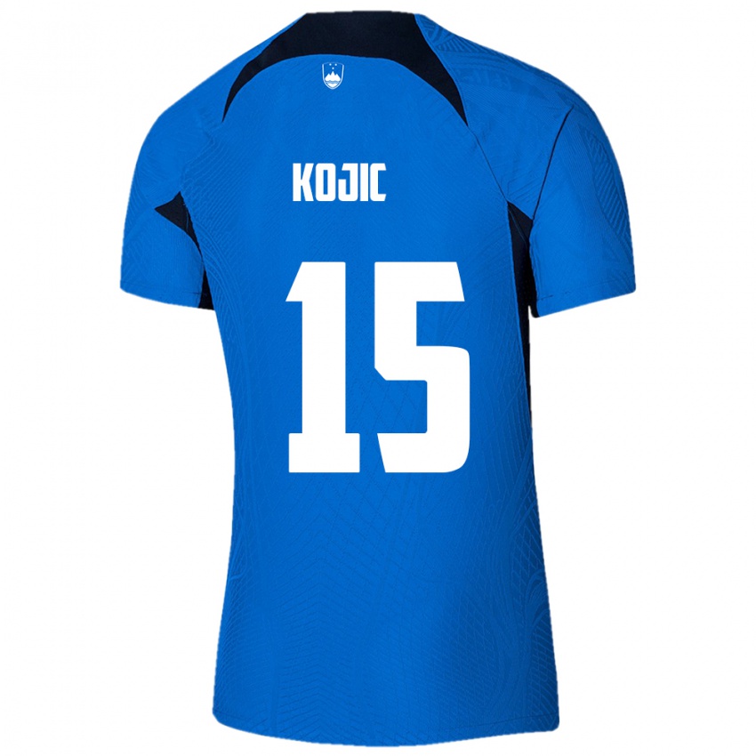 Niño Camiseta Eslovenia Dino Kojic #15 Azul 2ª Equipación 24-26 La Camisa México