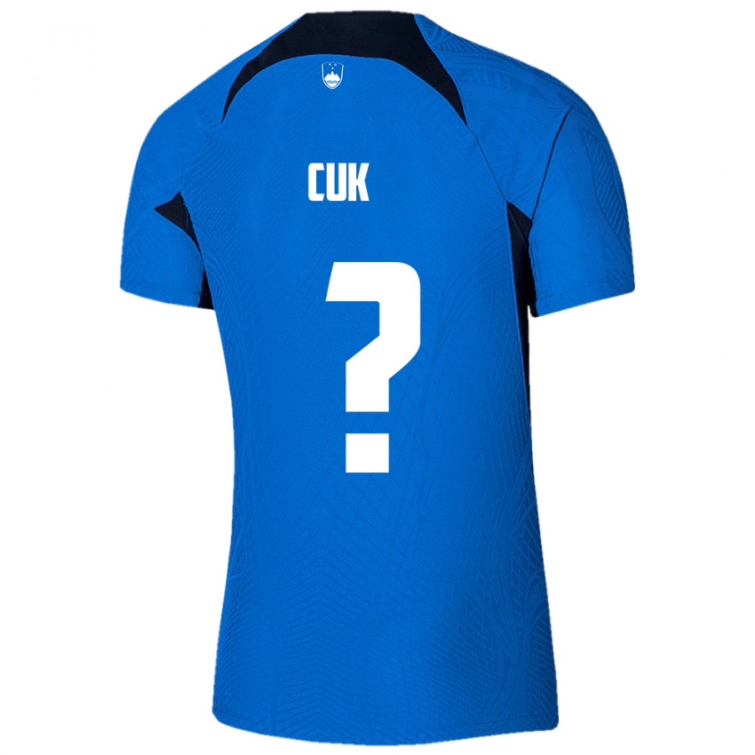 Niño Camiseta Eslovenia Tine Cuk #0 Azul 2ª Equipación 24-26 La Camisa México