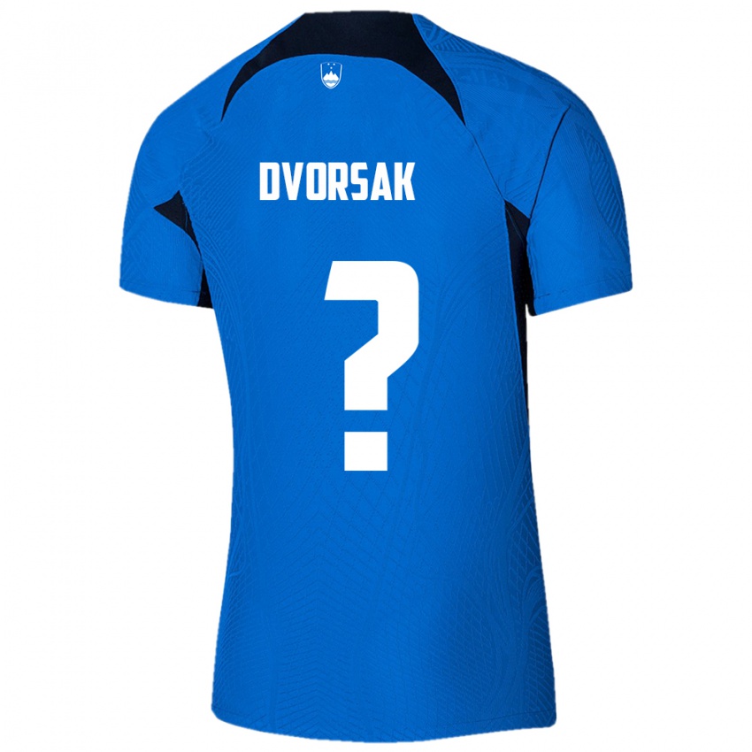 Niño Camiseta Eslovenia Matej Dvorsak #0 Azul 2ª Equipación 24-26 La Camisa México