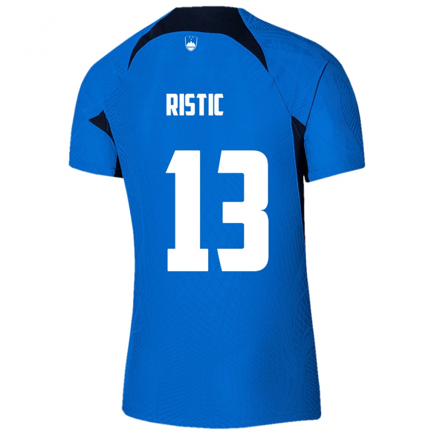 Niño Camiseta Eslovenia Aleks Ristic #13 Azul 2ª Equipación 24-26 La Camisa México