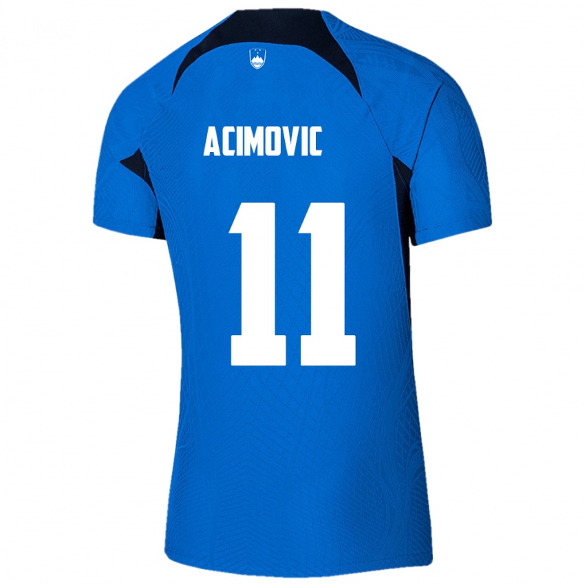 Niño Camiseta Eslovenia Mateo Acimovic #11 Azul 2ª Equipación 24-26 La Camisa México