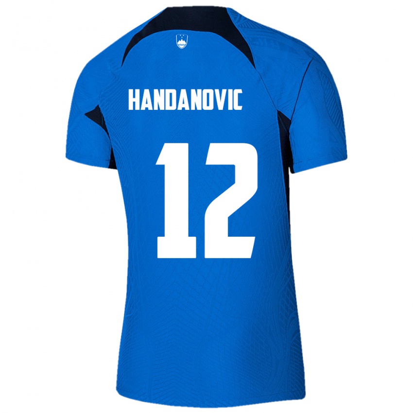 Niño Camiseta Eslovenia Tanej Handanovic #12 Azul 2ª Equipación 24-26 La Camisa México