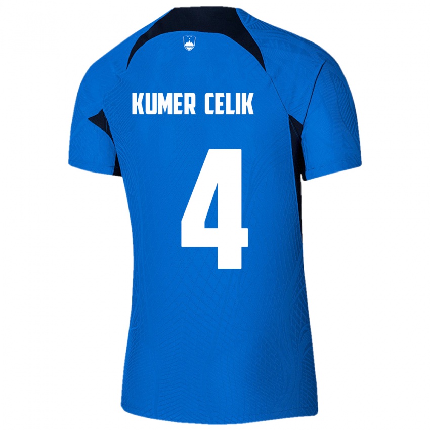 Niño Camiseta Eslovenia An Kumer Celik #4 Azul 2ª Equipación 24-26 La Camisa México