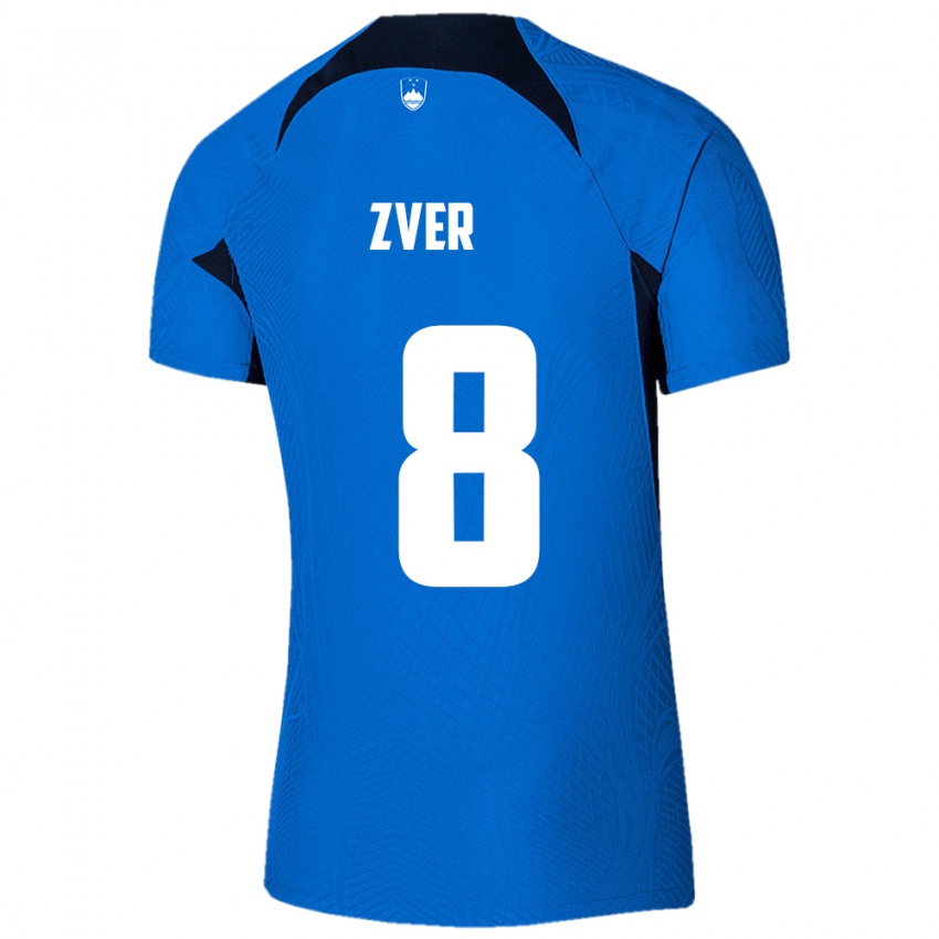 Niño Camiseta Eslovenia Mateja Zver #8 Azul 2ª Equipación 24-26 La Camisa México