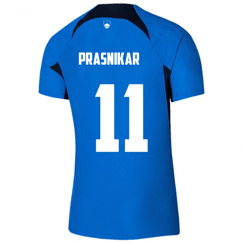 Niño Camiseta Eslovenia Lara Prašnikar #11 Azul 2ª Equipación 24-26 La Camisa México