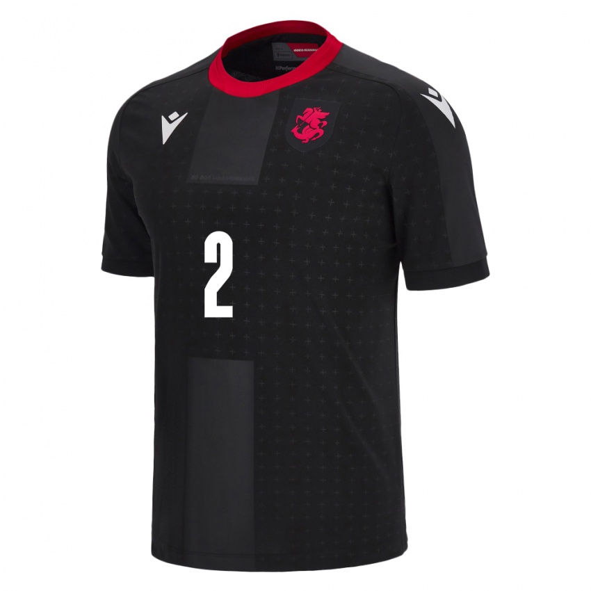 Niño Camiseta Georgia Giorgi Gvasalia #2 Negro 2ª Equipación 24-26 La Camisa México