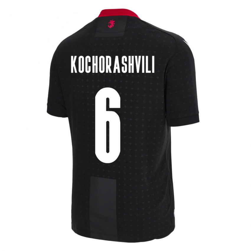 Niño Camiseta Georgia Giorgi Kochorashvili #6 Negro 2ª Equipación 24-26 La Camisa México