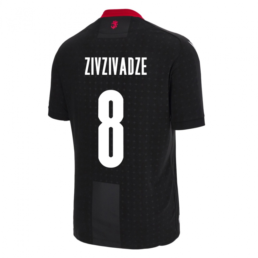 Niño Camiseta Georgia Budu Zivzivadze #8 Negro 2ª Equipación 24-26 La Camisa México