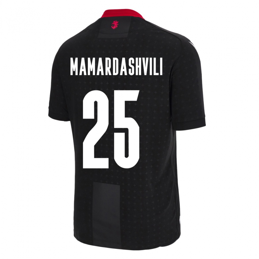 Niño Camiseta Georgia Giorgi Mamardashvili #25 Negro 2ª Equipación 24-26 La Camisa México