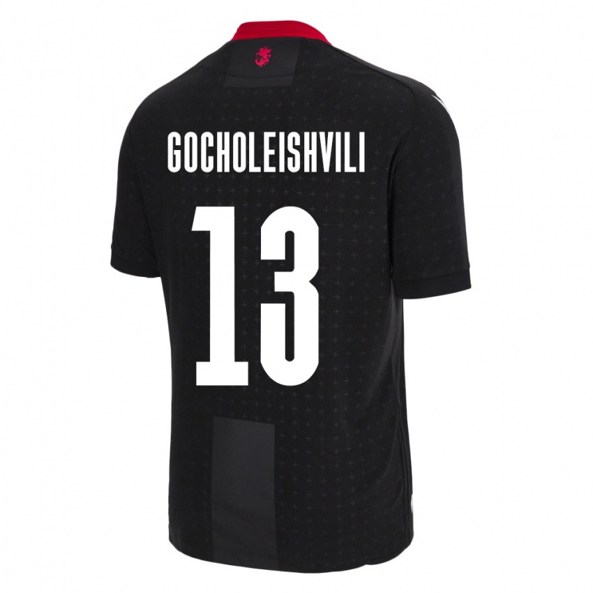 Niño Camiseta Georgia Giorgi Gocholeishvili #13 Negro 2ª Equipación 24-26 La Camisa México