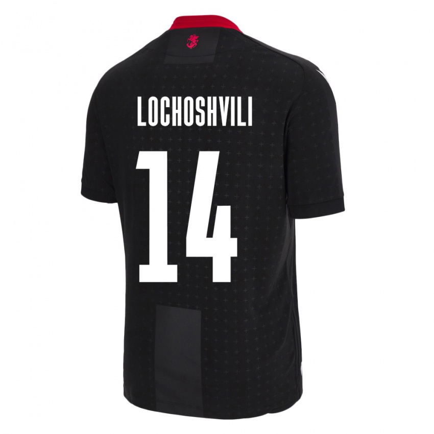 Niño Camiseta Georgia Luka Lochoshvili #14 Negro 2ª Equipación 24-26 La Camisa México